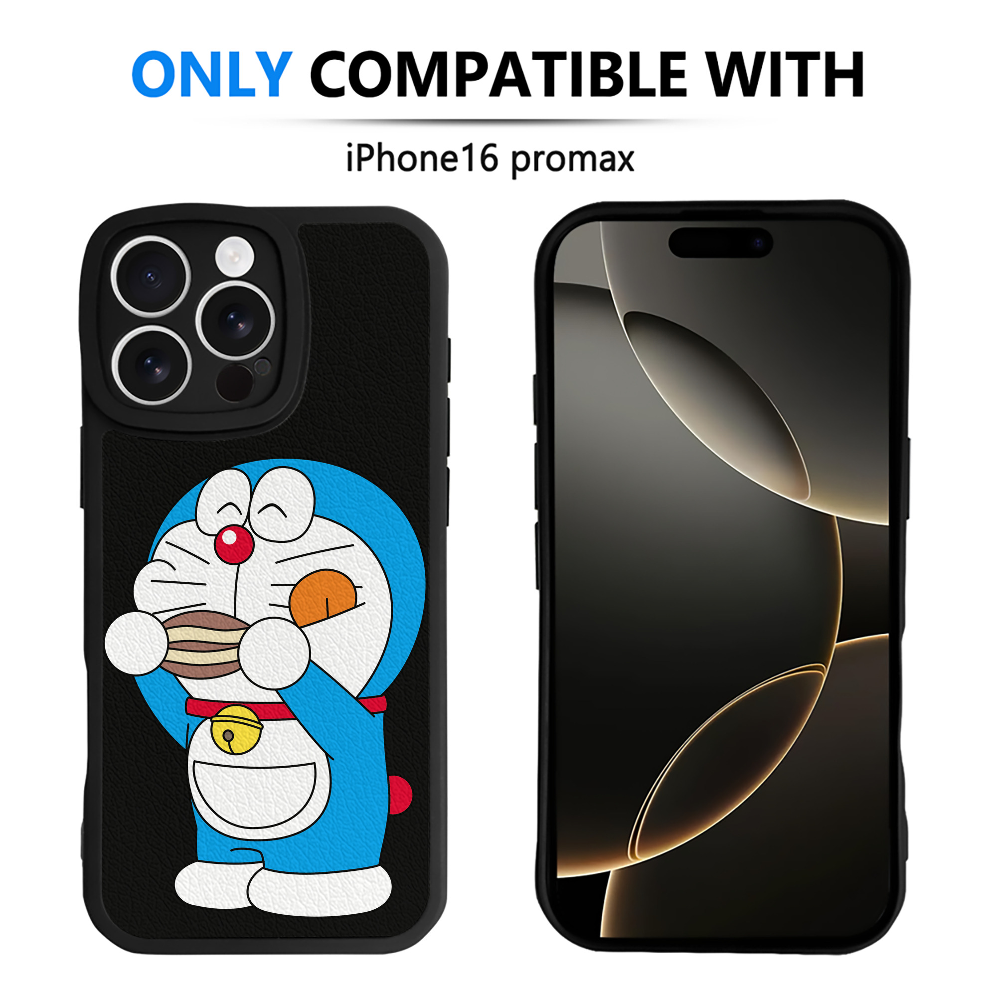 （画像用） ドラえもん Doraemon 【iPhone 16シリーズ対応】シリコンスマホケース（レザー調） 材質：シリコン